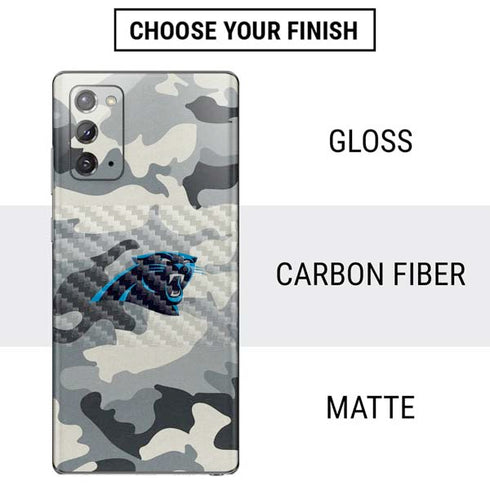 NFL Carolina Panthers Camo Galaxy Note20 5G Skin