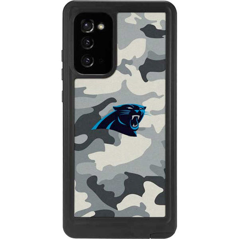 NFL Carolina Panthers Camo Galaxy Note20 5G Waterproof Case