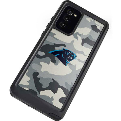 NFL Carolina Panthers Camo Galaxy Note20 5G Waterproof Case