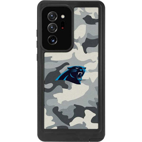 NFL Carolina Panthers Camo Galaxy Note20 Ultra 5G Waterproof Case
