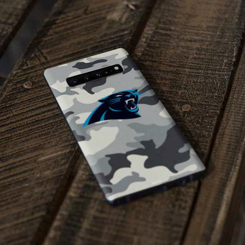 NFL Carolina Panthers Camo Galaxy S10 Plus Skin