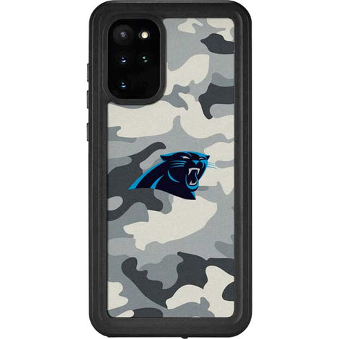 NFL Carolina Panthers Camo Galaxy S20 Plus Waterproof Case