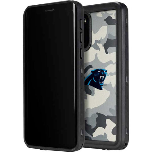 NFL Carolina Panthers Camo Galaxy S20 Plus Waterproof Case
