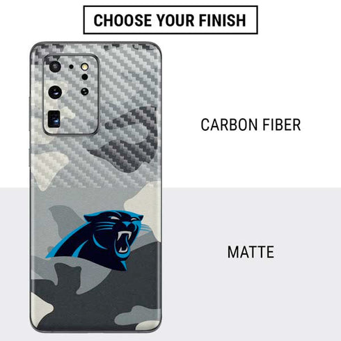 NFL Carolina Panthers Camo Galaxy S20 Ultra 5G Skin