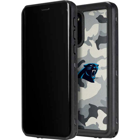 NFL Carolina Panthers Camo Galaxy S20 Waterproof Case