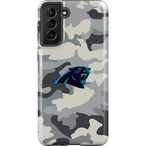 NFL Carolina Panthers Camo Galaxy S21 FE Pro Case