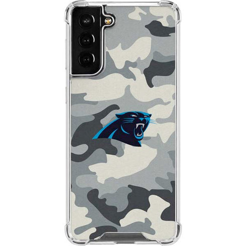 NFL Carolina Panthers Camo Galaxy S22 Plus Clear Case