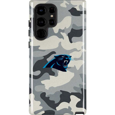 NFL Carolina Panthers Camo Galaxy S22 Ultra Pro Case