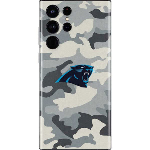 NFL Carolina Panthers Camo Galaxy S22 Ultra Skin