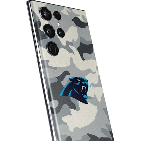 NFL Carolina Panthers Camo Galaxy S22 Ultra Skin