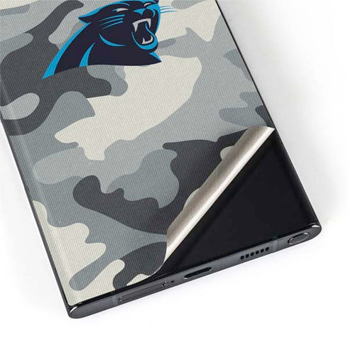 NFL Carolina Panthers Camo Galaxy S22 Ultra Skin