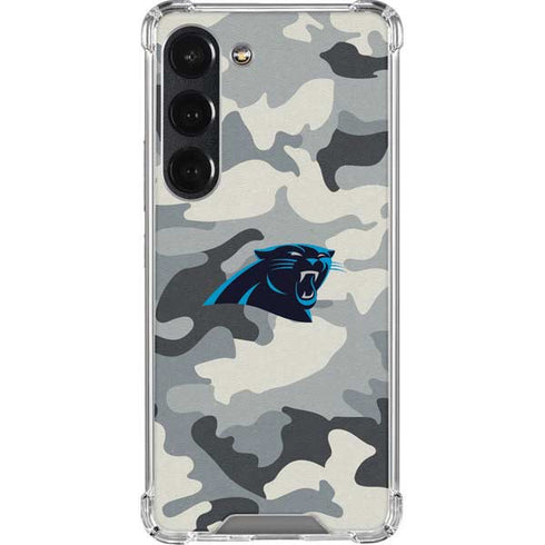 NFL Carolina Panthers Camo Galaxy S23 Clear Case