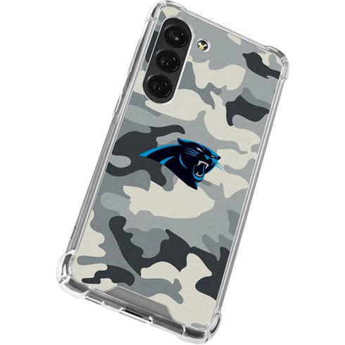 NFL Carolina Panthers Camo Galaxy S23 Clear Case