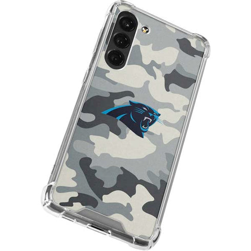 NFL Carolina Panthers Camo Galaxy S23 Plus Clear Case