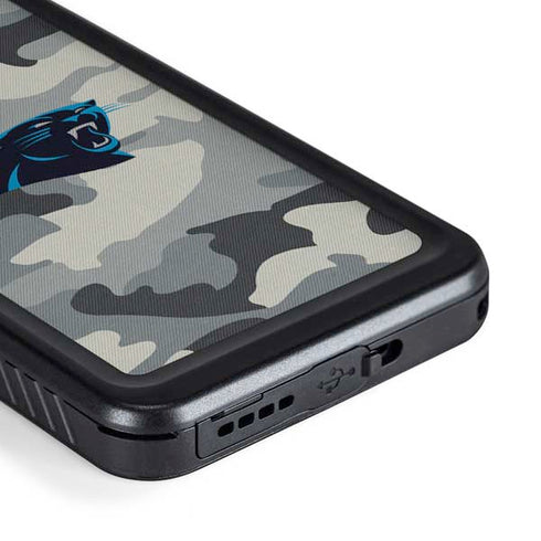 NFL Carolina Panthers Camo Galaxy S23 Waterproof Case