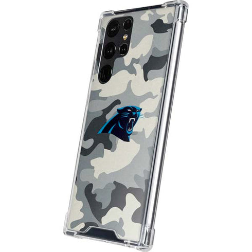 NFL Carolina Panthers Camo Galaxy S24 Ultra Clear Case