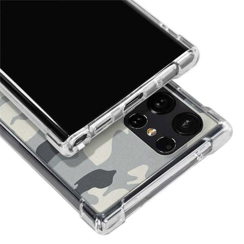NFL Carolina Panthers Camo Galaxy S24 Ultra Clear Case