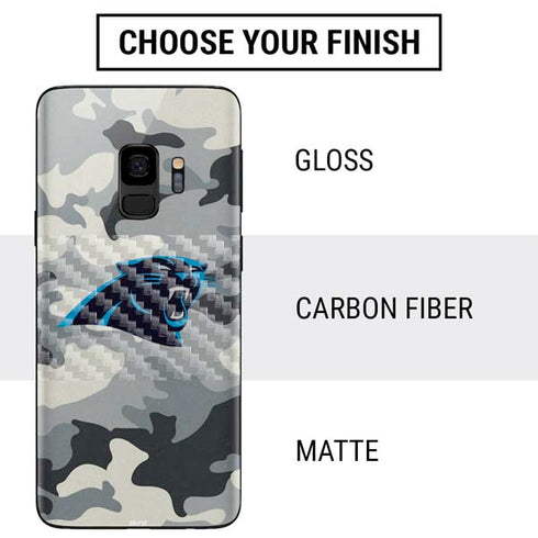 NFL Carolina Panthers Camo Galaxy S9 Skin