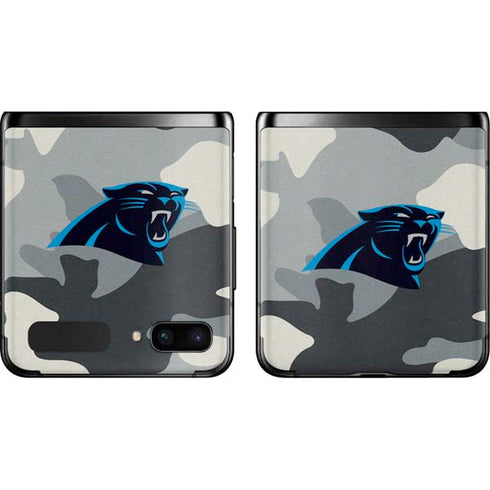 NFL Carolina Panthers Camo Galaxy Z Flip Skin