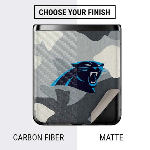 NFL Carolina Panthers Camo Galaxy Z Flip Skin