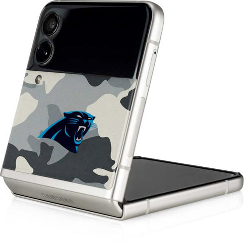NFL Carolina Panthers Camo Galaxy Z Flip3 5G Skin