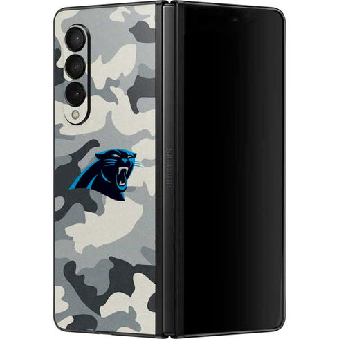 NFL Carolina Panthers Camo Galaxy Z Fold3 5G Skin