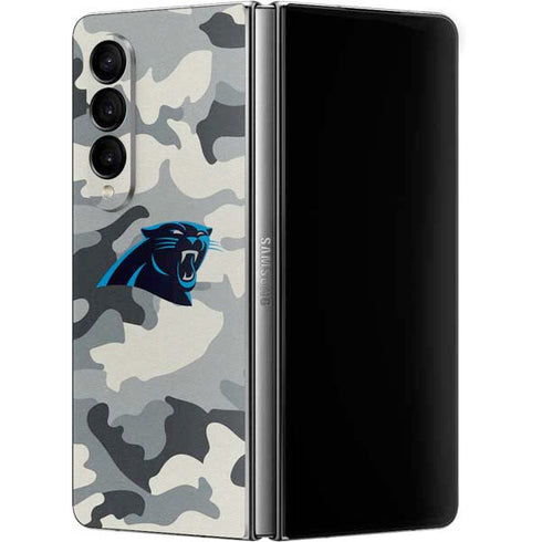 NFL Carolina Panthers Camo Galaxy Z Fold4 5G Skin
