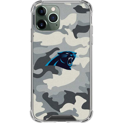 NFL Carolina Panthers Camo iPhone 11 Pro Max Clear Case