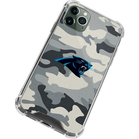NFL Carolina Panthers Camo iPhone 12 Pro Clear Case