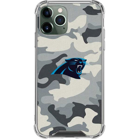 NFL Carolina Panthers Camo iPhone 12 Pro Max Clear Case