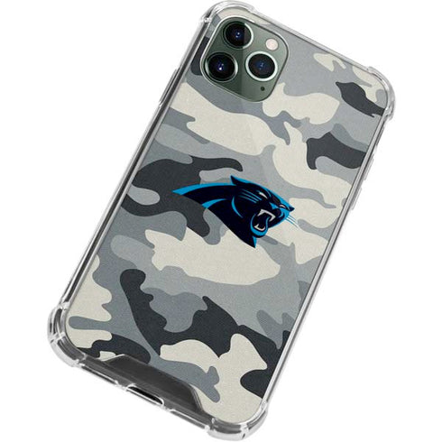 NFL Carolina Panthers Camo iPhone 12 Pro Max Clear Case