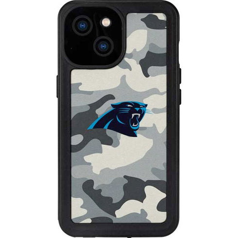 NFL Carolina Panthers Camo iPhone 13 Mini Waterproof Case