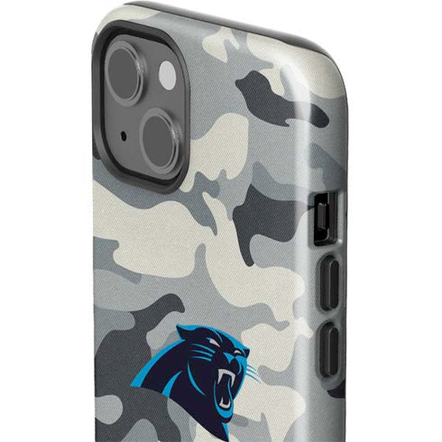 NFL Carolina Panthers Camo iPhone 15 Plus Impact Case