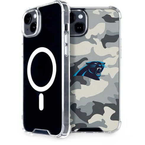 NFL Carolina Panthers Camo iPhone 14 MagSafe Case
