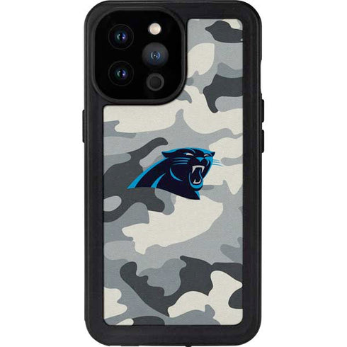 NFL Carolina Panthers Camo iPhone 14 Pro Max Waterproof Case
