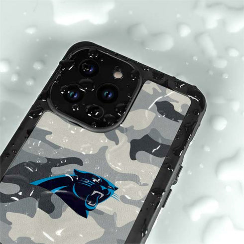 NFL Carolina Panthers Camo iPhone 14 Pro Max Waterproof Case