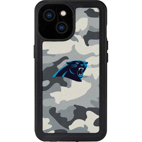 NFL Carolina Panthers Camo iPhone 15 Waterproof Case