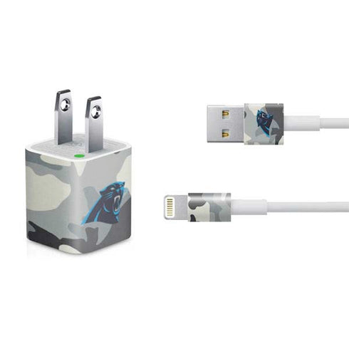 NFL Carolina Panthers Camo iPhone Charger (5W USB) Skin