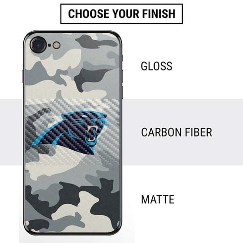 NFL Carolina Panthers Camo iPhone SE (2nd & 3rd Gen) Skin