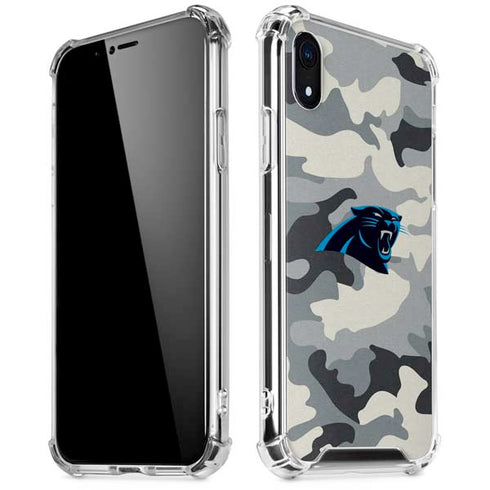 NFL Carolina Panthers Camo iPhone XR Clear Case