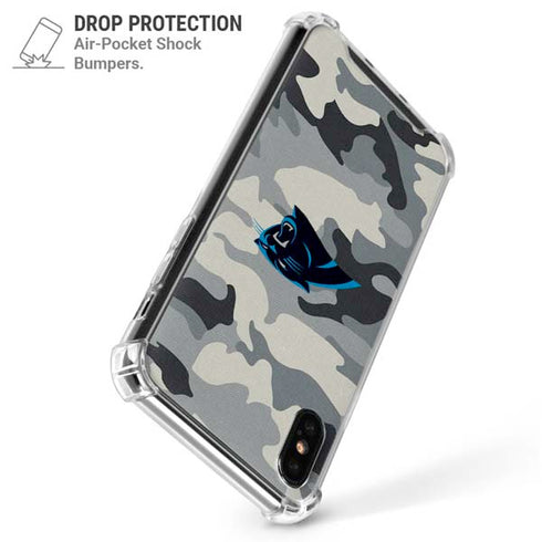NFL Carolina Panthers Camo iPhone XS Max Clear Case