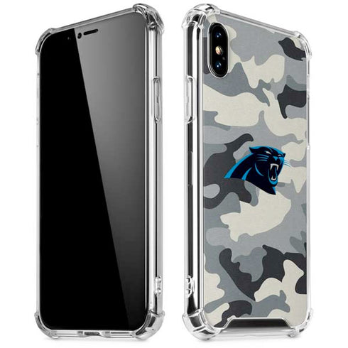 NFL Carolina Panthers Camo iPhone XS Max Clear Case