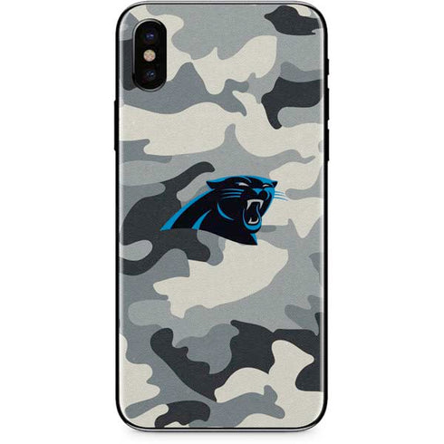 NFL Carolina Panthers Camo iPhone XS Skin
