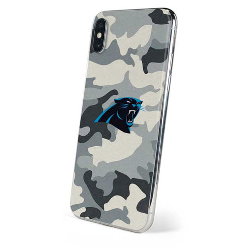 NFL Carolina Panthers Camo iPhone XS Skin