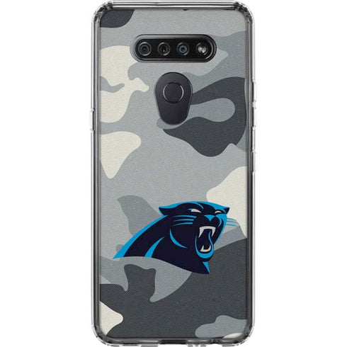 NFL Carolina Panthers Camo LG K51/Q51 Clear Case