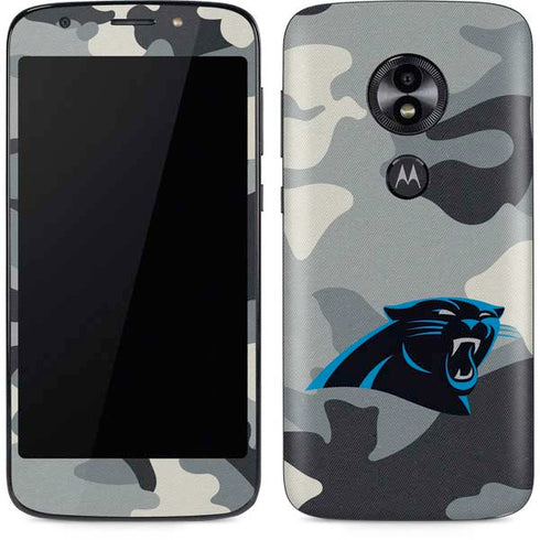 NFL Carolina Panthers Camo Moto E5 Play Skin