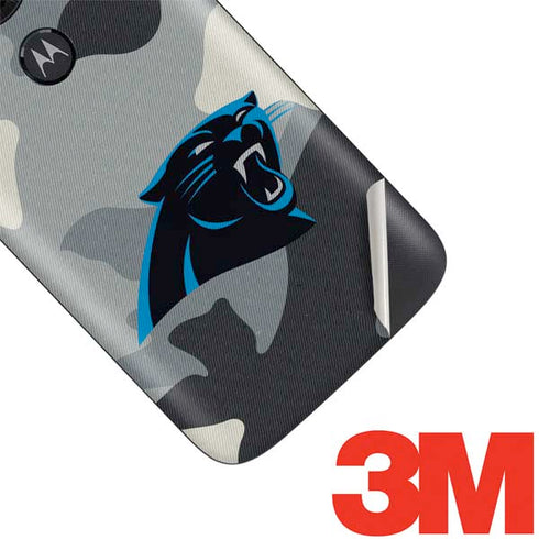 NFL Carolina Panthers Camo Moto E5 Play Skin