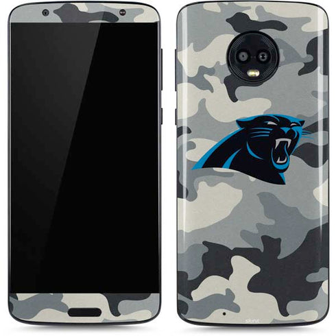 NFL Carolina Panthers Camo Moto G6 Skin