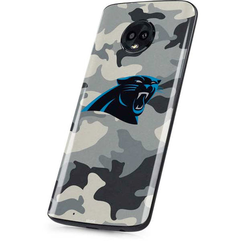 NFL Carolina Panthers Camo Moto G6 Skin