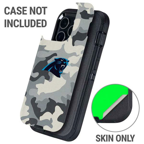 NFL Carolina Panthers Camo Otterbox Defender iPhone Skin